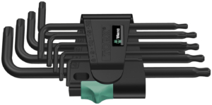 WERA 967 PKL/9 insexnyckelsats torx/kula 1 x TX 8x76; 1 x TX 9x79; 1 x TX 10x85; 1 x TX 15