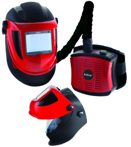 WELTEK Navitek batteridrivet Svets/Slipvisir med Friskluftsaggregat