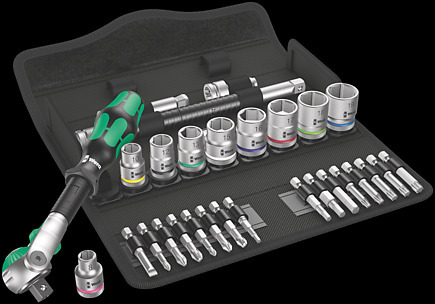 WERA 8100 SB 6 Zyklop Speed Ratchet Set, 3/8"