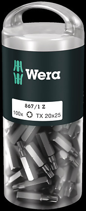 WERA 867/1 TORX® DIY 100 x TX 20x25 100st bits