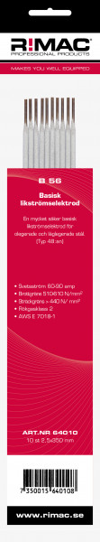 RIMAC Svetselektrod 7018 B56-2,5x10st basisk