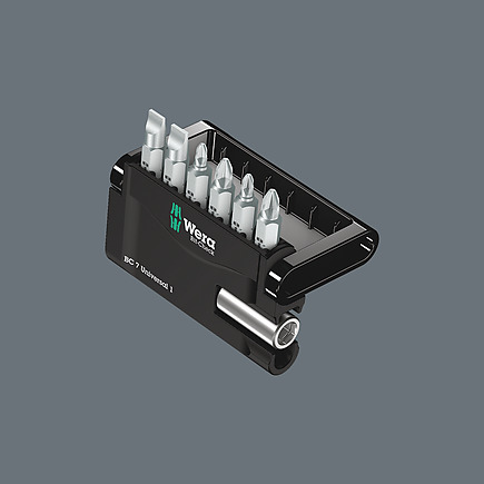 WERA Bit-Check 7 Universal 1 SB Bits assortment 893/4/1 K 1 x 1/4"x50;851/1 Z PH 1 x PH 1x25; 1 x PH