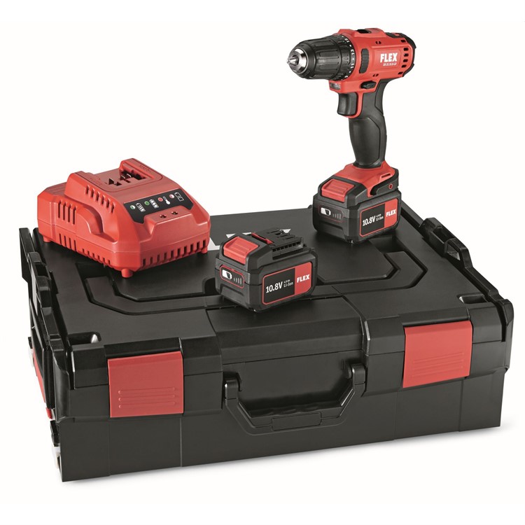 FLEX 2-växlad Borrskruvdragare 10,8 V Komplett set "Light Duty"