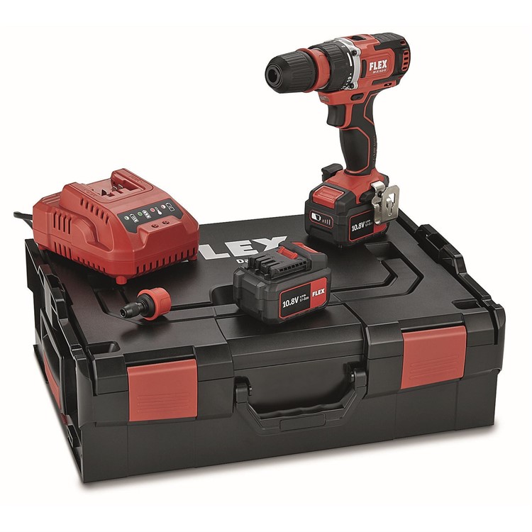FLEX 2-växlad Borrskruvdragare Komplett Set 10,8V
