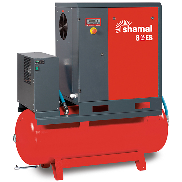 Skruvkompressor Storm 8-8-270 ES 10.0Hk 8Bar 270l/tank 1250l/min