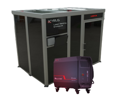 Komplett lasersvetsbås bas 3x2 meter inklusive maskin