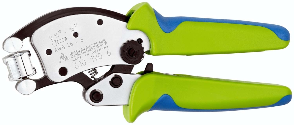 RENNSTEIG Krimpverktyg Twistor®16 med 360° roterbar krympmatris