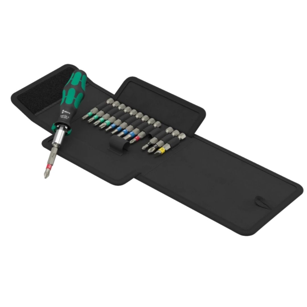 WERA KK RA Set 1 VIKFODRAL INKL BITS, 50 MM,
HANDTAG MED SPÄRRFUNKTION