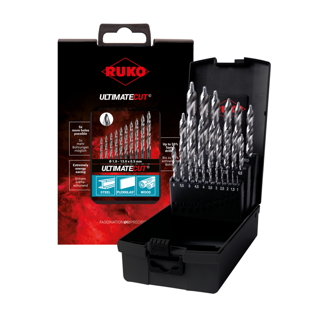 RUKO Ultimatecut Spiralborr Flowstep 1-13 mm