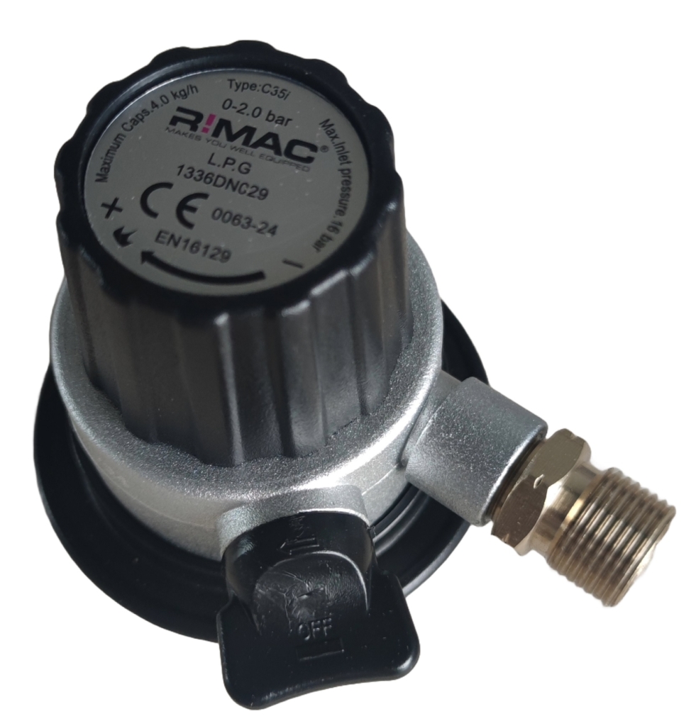 Gasolregulator Click On 0,5-2bar / 4-8kg No/Dk/Fi